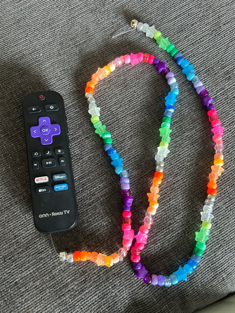 Rainbow Star Beaded Remote Lanyard – Never Lose Your TV Remote Again! 🌈✨